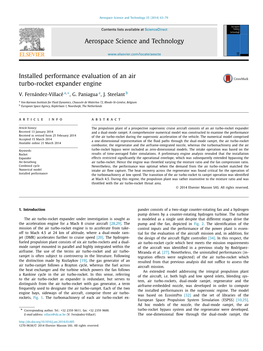 Installed Performance Evaluation of an Air Turbo-Rocket Expander Engine ∗ V