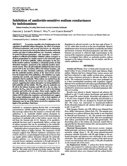 Inhibition of Amiloride-Sensitive Sodium Conductance by Indoleamines (Baboon Bronchus/Rat Colon/Short-Circuit Current/Serotonin/Melatonin) GREGORY J