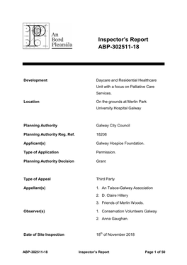 Inspector's Report ABP-302511-18