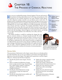 The Process of Chemical Reactions