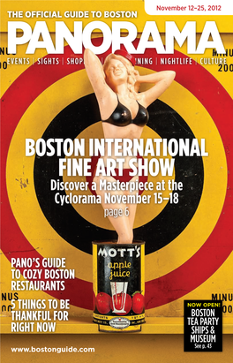 Boston International Fine Art Show D Iscover a Masterpiece at the Cyclorama November 15–18 Page 6