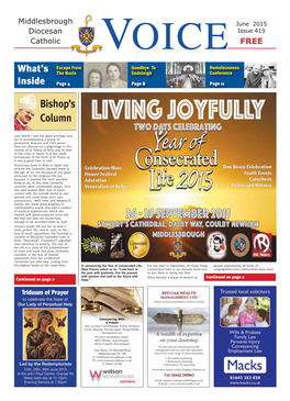 June 2015 Diocesan Issue 419 Catholic VOICE FREE