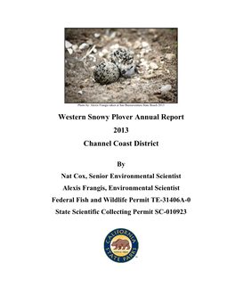 2013 State Parks Channel Coast Annual Report