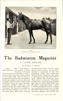 The Badminton Magazine a LOOK ROUND