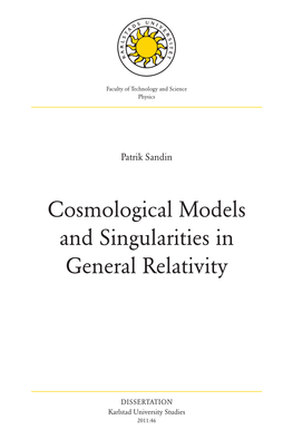 Cosmological Models and Singularities in General Relativity