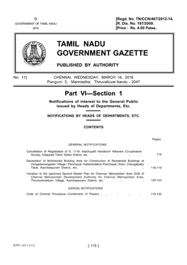 Tamil Nadu Government Gazette