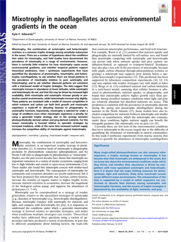 Mixotrophy in Nanoflagellates Across Environmental Gradients in the Ocean