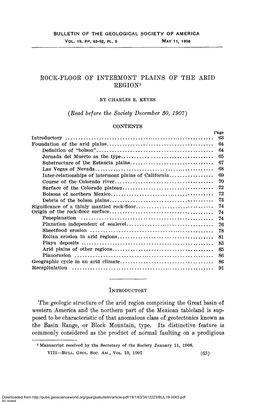 Rock-Floor of Intermont Plains of the Aeid Region1