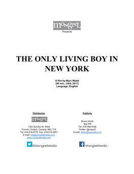 The Only Living Boy in New York