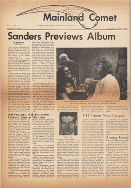 Sanders Previews Album by Judy Bevers Seven Day Adventurist