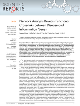 Network Analysis Reveals Functional Cross-Links Between Disease And