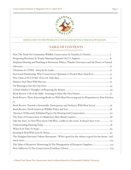 Table of Contents