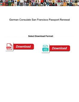 German Consulate San Francisco Passport Renewal
