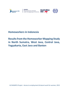 Homeworkers in Indonesia Results from the Homeworker Mapping