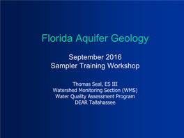 Florida Aquifer Geology