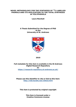 Laura Marshall Phd Thesis