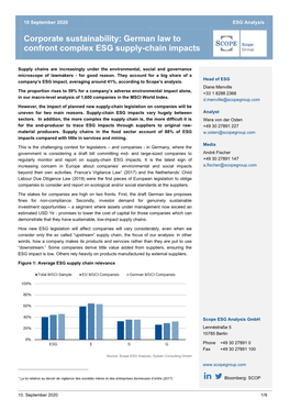 German Law to Confront Complex ESG Supply-Chain Impacts