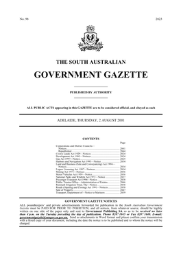 Government Gazette