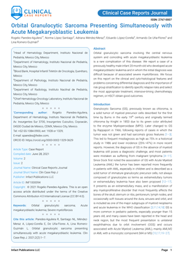 Orbital Granulocytic Sarcoma Presenting Simultaneously with Acute