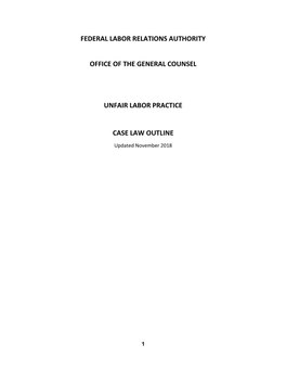 ULP Case Law Outline