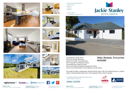 01841 532555 Dulce Domum, Trevarrian £620,000