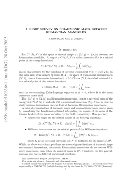 [Math.DG] 28 Oct 2005 Saciia on Fthe of Point Critical a Is Nryin Energy ( Eso Edo Ftema Uvtr Etrﬁl,Rsetvl.M Respectively