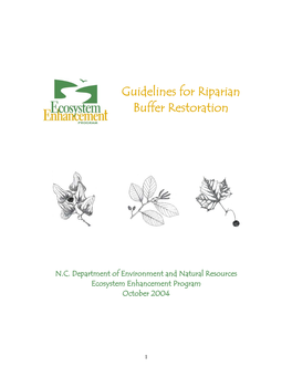 NCDENR Buffer Restoration Guide