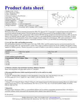 Product Data Sheet