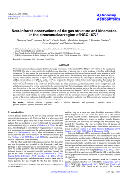 Near-Infrared Observations of the Gas Structure and Kinematics in The