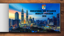 EDUCATIONAL and RESEARCH MOBILITY PROGRAM 2018 WELCOMING TEXT Dear Students