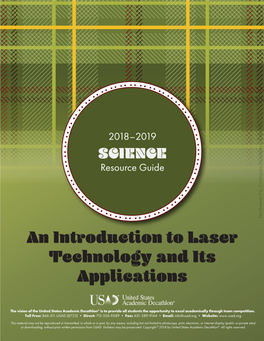 An Introduction to Laser Technology and Its Applications