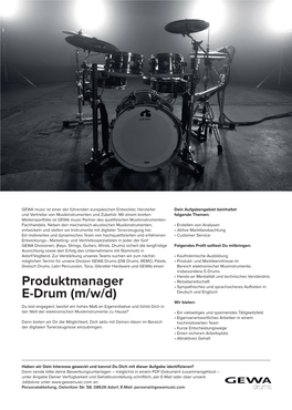 Produktmanager E-Drum