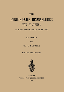 Die Etruskische Bronzeleber Von Piacenza