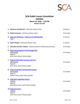 March 14, 2018 Public Issues Committee Meeting Materials