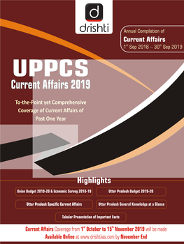 UPPCS Current Affairs 2019 Drishti Publications Uttar Pradesh Current Affairs Uttar Pradesh 6 Current Affairs