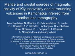 Klyuchevskoy Volcano Group (Kamchatka)