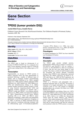 Gene Section Review