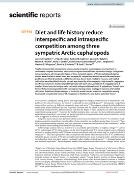 Diet and Life History Reduce Interspecific and Intraspecific