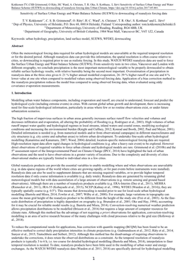 Sensitivity of SUEWS to Temporal and Spatial Resolution of Input