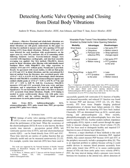 Detecting Aortic Valve Opening and Closing from Distal Body Vibrations