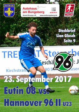 Eutin 08 Vs. Hannover 96 II U23 2 T I