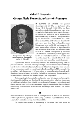 George Hyde Pownall: Painter of Cityscapes