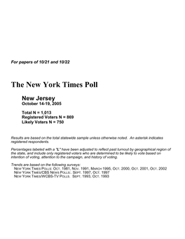 The New York Times Poll