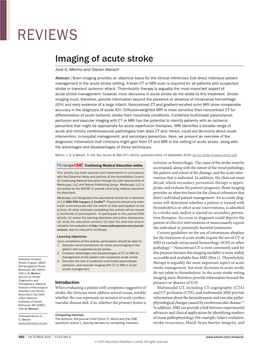 Imaging of Acute Stroke José G
