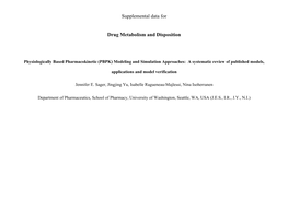 Supplemental Data for Drug Metabolism and Disposition