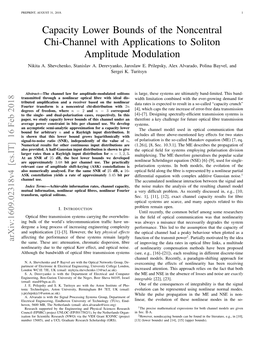 Capacity Lower Bounds of the Noncentral Chi-Channel with Applications to Soliton Amplitude Modulation Nikita A