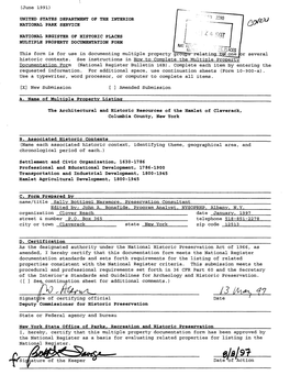 13 T/H+I. 7 Signature of Certifying Official Date Deputy Commissioner for Historic Preservation