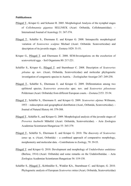 Publikationen Pfingstl T., Krisper G. and Schuster R. 2005