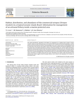 (Octopus Insularis) in a Tropical Oceanic Island, Brazil: Information for Management of an Artisanal ﬁshery Inside a Marine Protected Area