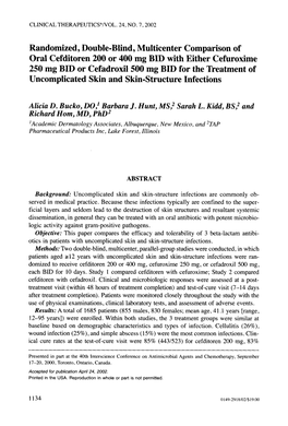 Randomized, Double-Blind, Multicenter Comparison of Oral